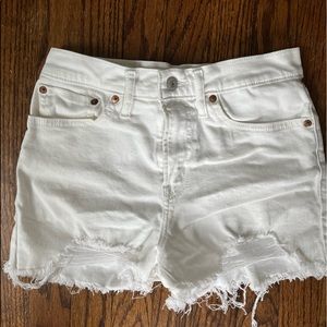 Levi’s White Denim Shorts